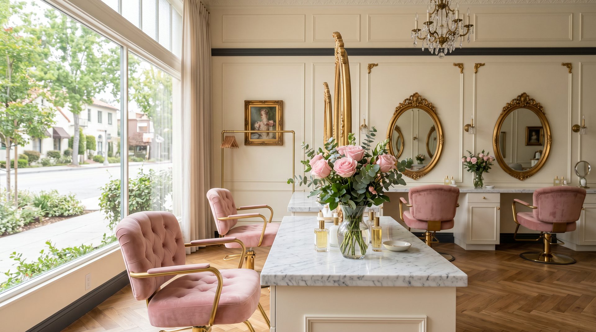 The chic, light-filled interior of Tres Bon Salon in Claremont Village